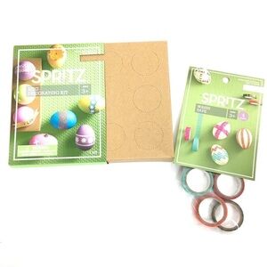 SPRITZ Easter Egg Decorating Dye Kit Washi Tape Stickers Paper Wraps Set NWT